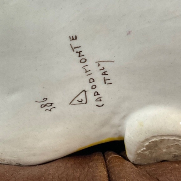 Capodimonte Vintage Pedestal Centerpiece Bowl Planter - Picture 6 of 9